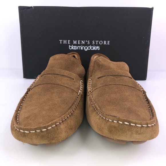 The Men’s Store Bloomingdales Tan Penny Suede Driving Loafers main image 5